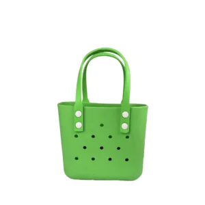 Foldable Waterproof EVA Beach Bag Custom Logo Outdoor Portable EVA Tote Bag for Seaside Travel Green