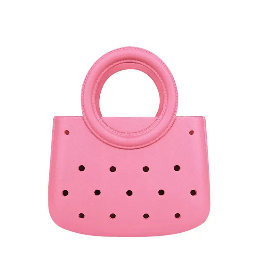 Round Handle EVA Beach Bag Seamless One-piece Molding Hand Bag OEM Wholesale - Image 3