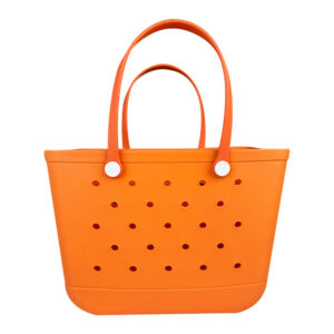 Seamless Hot Press EVA Beach Bag Salt Resistant Waterproof Foldable Orange