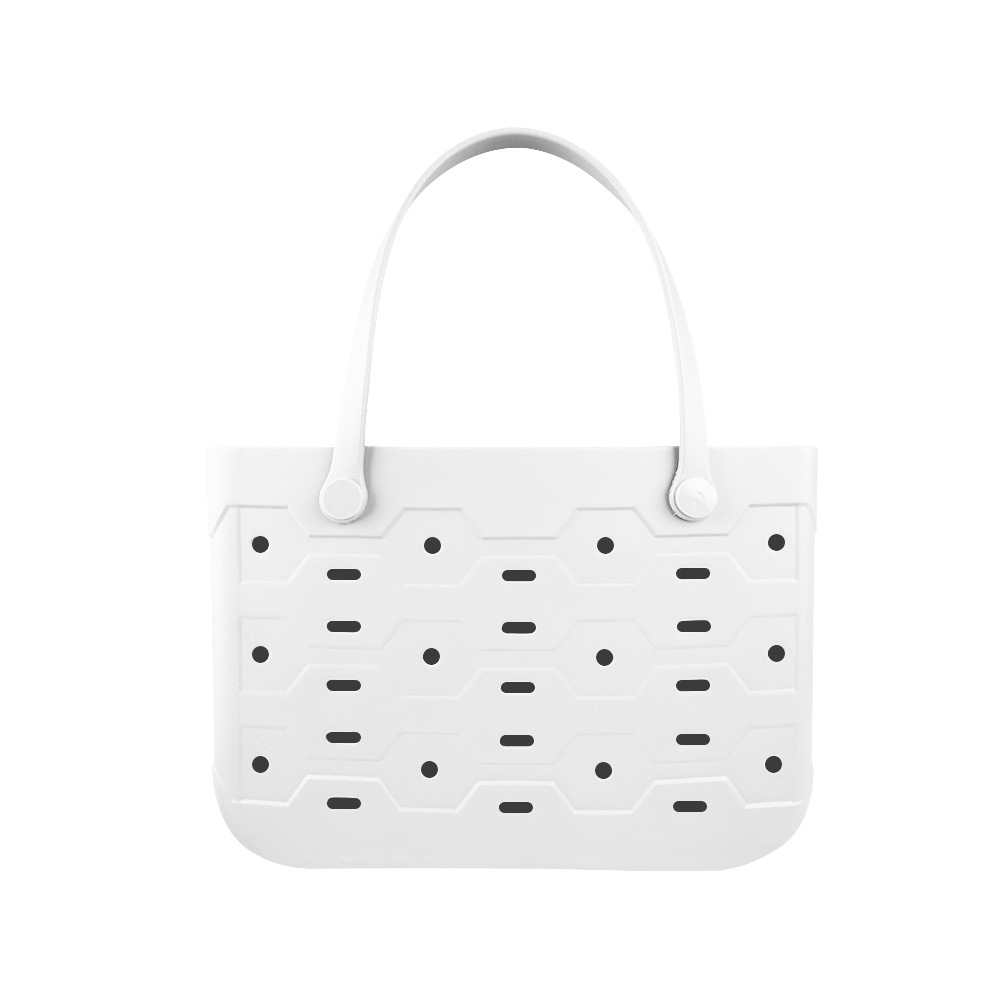 Wholesale 3 Sizes Hollow EVA Beach Tote Bag Waterproof Large Capacity Breathable Women Shopping Handbag Factory Supplier - Image 3