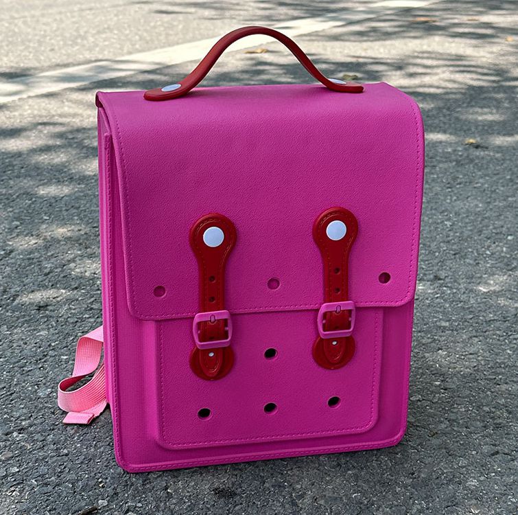 Wholesale DIY Hole Design EVA Backpack Waterproof Flap Buckle School Backpack Portable Outdoor Travel Handheld Shoulder Bag Factory Supplier - Image 3