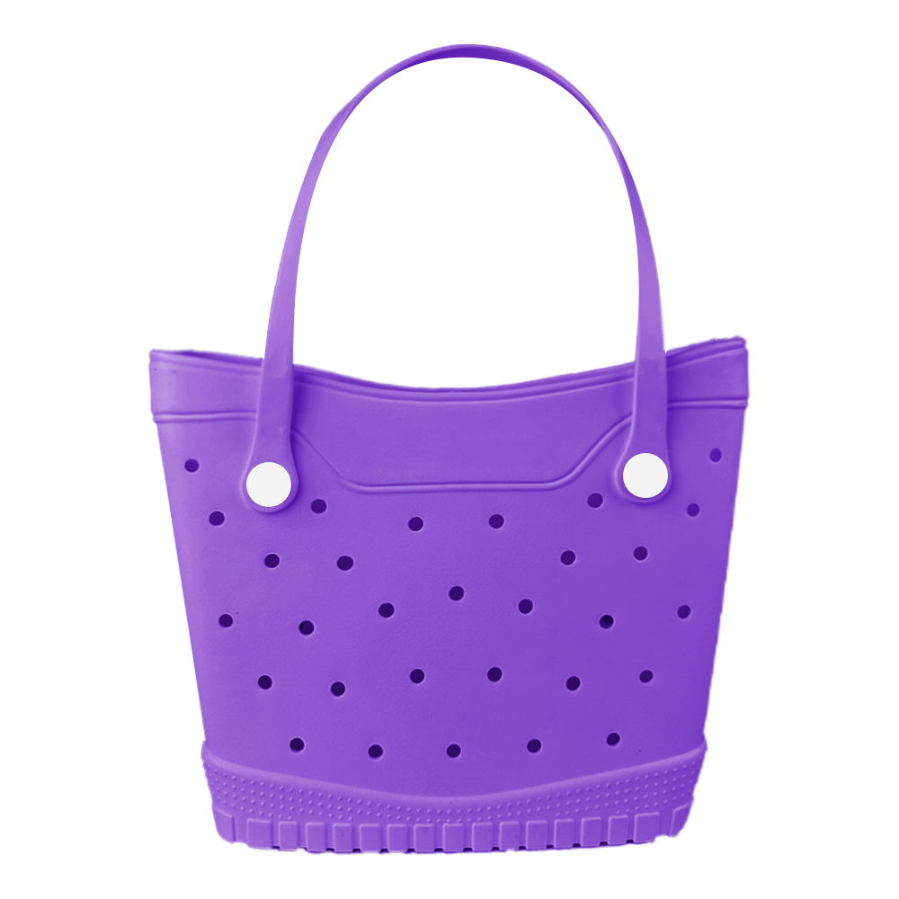 Wholesale Round Dot Hollow EVA Beach Tote Bag Non-Slip Textured Base Waterproof Portable Women Shopping Handbag Factory Supplier - Image 9