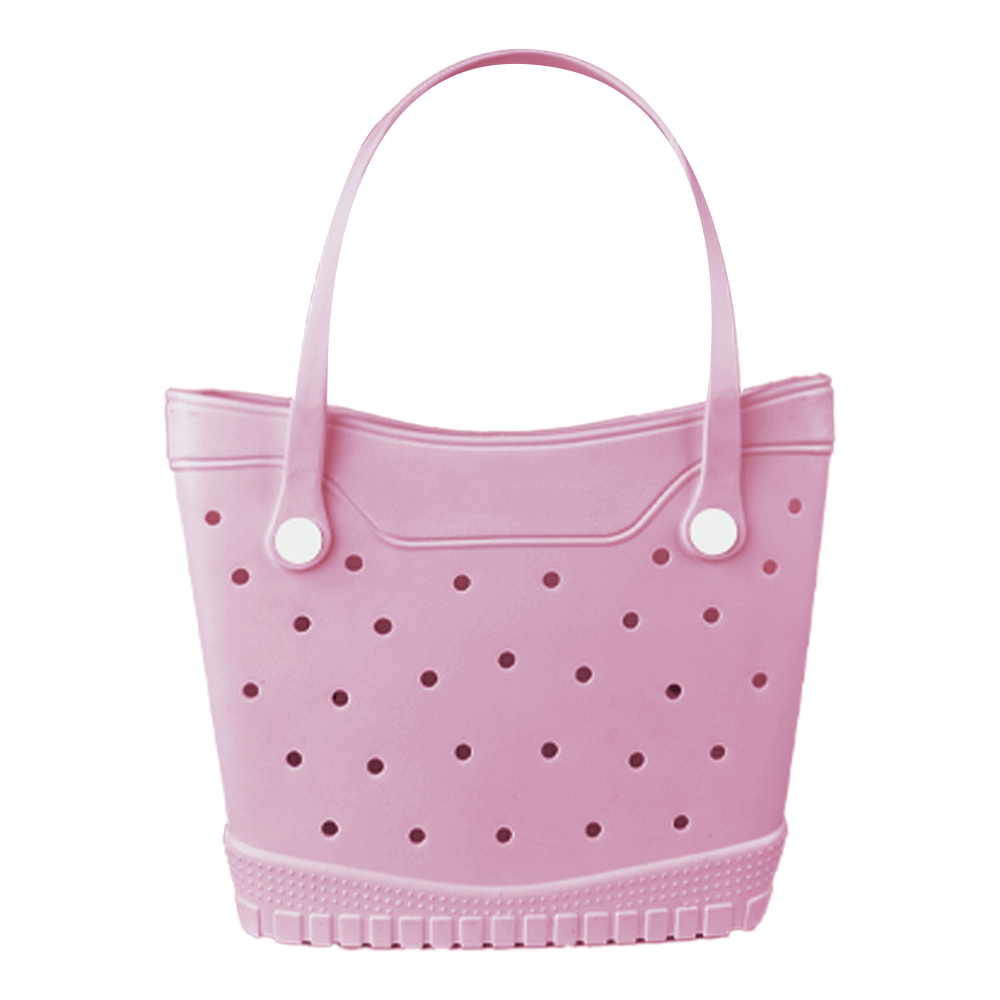 Wholesale Round Dot Hollow EVA Beach Tote Bag Non-Slip Textured Base Waterproof Portable Women Shopping Handbag Factory Supplier - Image 5