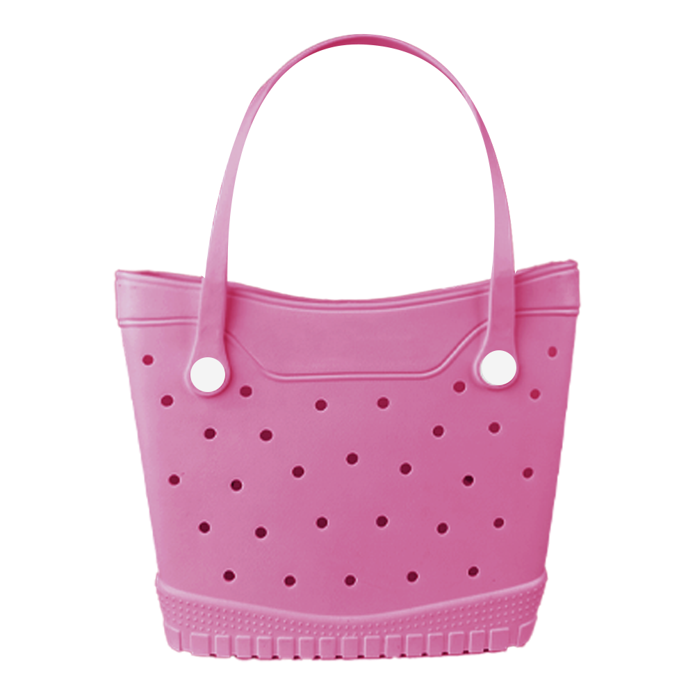 Wholesale Round Dot Hollow EVA Beach Tote Bag Non-Slip Textured Base Waterproof Portable Women Shopping Handbag Factory Supplier - Image 4