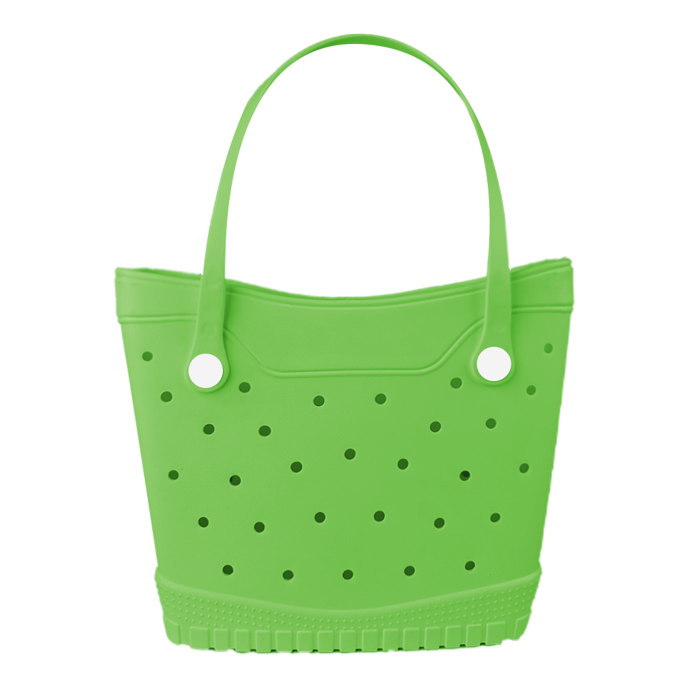 Wholesale Round Dot Hollow EVA Beach Tote Bag Non-Slip Textured Base Waterproof Portable Women Shopping Handbag Factory Supplier - Image 3