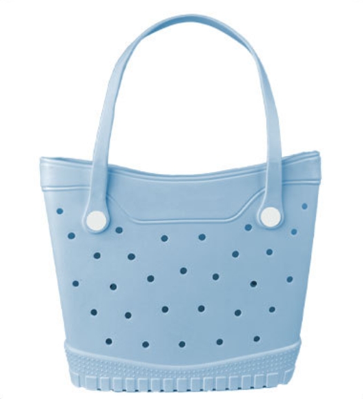 Wholesale Round Dot Hollow EVA Beach Tote Bag Non-Slip Textured Base Waterproof Portable Women Shopping Handbag Factory Supplier - Image 2