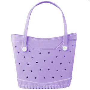 Wholesale Round Dot Hollow EVA Beach Tote Bag Non-Slip Textured Base Waterproof Portable Women Shopping Handbag Factory Supplier