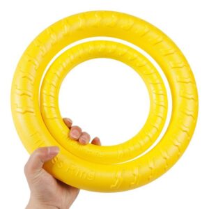 Wholesale Non-Toxic EVA Dog Training Ring Anti-Slip Textured Pet Flying Ring Interactive Tug Of War Dog Toy For Outdoor Throw Fetch Game Factory Supplier