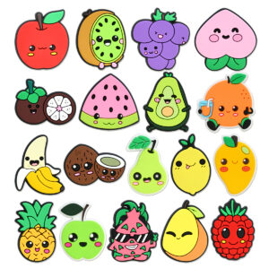 Food Fruit Drink Series Charms - For Crocs Shoes EVA Bogg Bag Accessories
