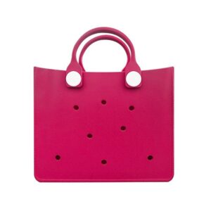 Wholesale Solid Color Small Hole Breathable EVA Beach Tote Bag Waterproof Portable Handheld Shopping Bag Factory Supplier