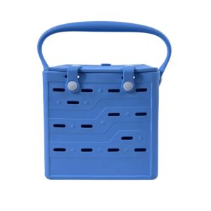Wholesale Square Lid Design Hollow EVA Beach Basket Bag Waterproof Portable Handheld Storage Tote Bag Factory Supplier