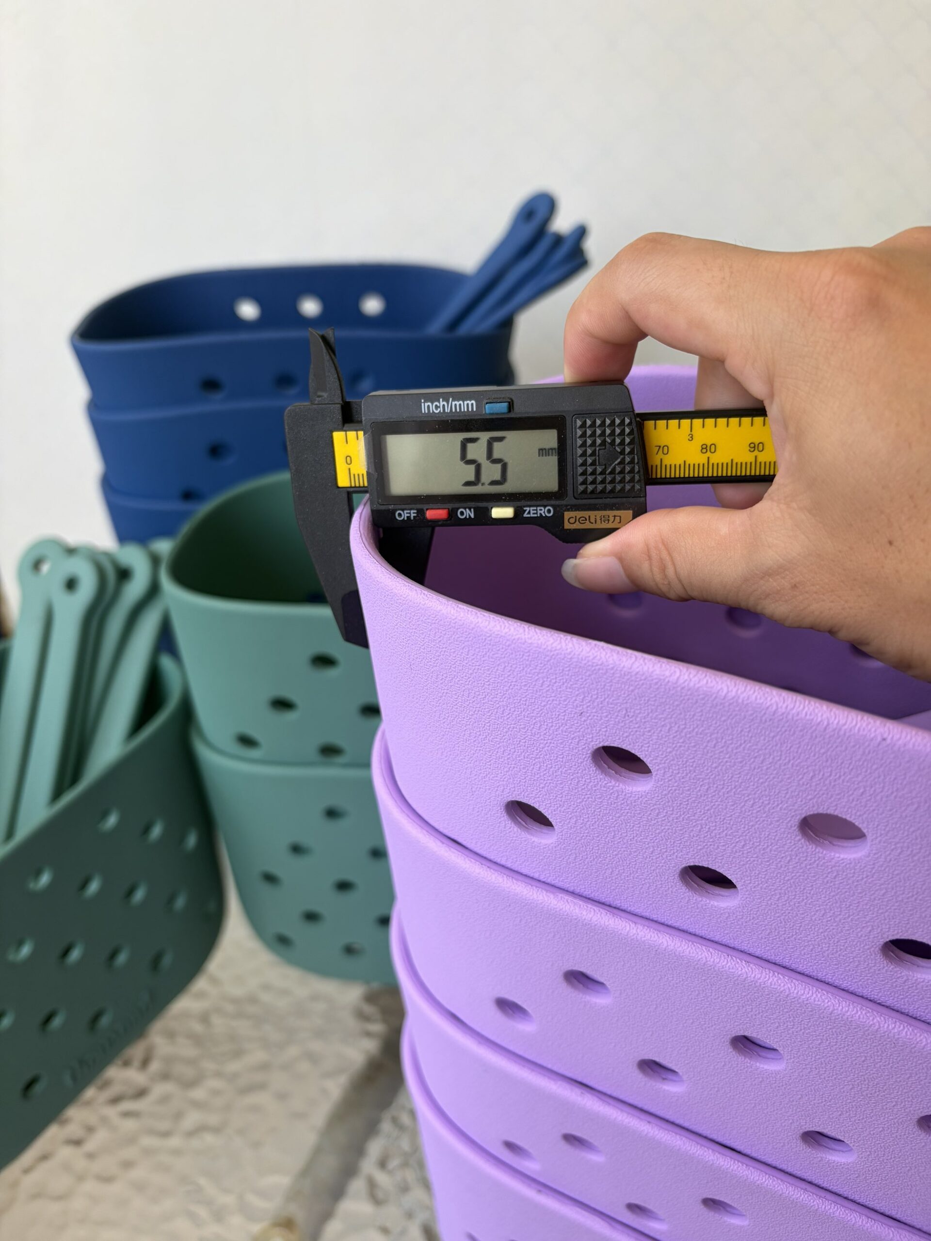 JoyMould Quality Control Inspector Testing Bag Thickness