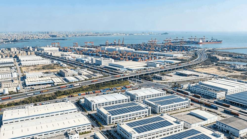 Why Jinjiang is the Global Capital for Premium EVA Injection Manufacturing | JoyMould 3 Export Container Ship Leaving Nearby Deepwater Port